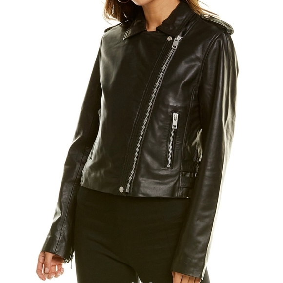💥SALE💥Bagatelle Aria Real Leather Moto Jacket - Picture 3 of 8